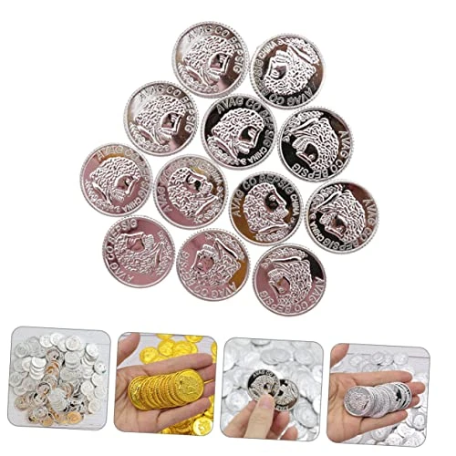 GANAZONO 200pcs Christmas Coins Pirate Toys Plastic Coins Commemorative Coin Feng Shui Coins Coin Toy Game Props Plastic Private Playset Pirate Coins Apparel Photo Plastic Coin Pirate Toy 5 GANAZONO 200pcs Christmas Coins Pirate Toys Plastic Coins Commemorative Coin Feng Shui Coins Coin Toy Game Props Plastic Private Playset Pirate Coins Apparel Photo Plastic Coin Pirate Toy - Image 3