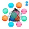 8PCS Reusable Water Balloons Self-Sealing Easy Quick Fill, Soft Silicone Water Bombs Splash Balls For Kids Adults, Perfect For Outdoor Water Fight Games And Swimming Pool Party - With Mesh Bag
