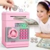 MAGIBX Piggy Bank Toys For 6 7 8 9 10 11 Year Old Girl Gifts, Money Saving Box For Teen Girls Toys Age 6-8-10-12, Christmas Birthday Gifts For 7 8 Year Old Girls Stuff ATM Machine For Kids 5-7, Pink -Folkmanis Toys Shop 51UfZ745ZYL