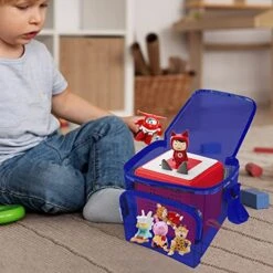 Annmore Carrying Case For Toniebox And Tonies Figures, Clear Bag Compatiable With Yoto Player And Cards, Toy Characters Storage Bag, Game Cards Holder, Blue -Folkmanis Toys Shop 51UouPVN23L