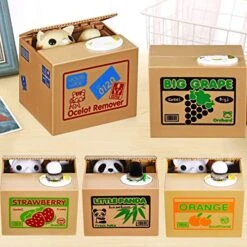 Cat Stealing Money Bank, Piggy Bank For Kids, Coin Bank For Money Saving, Automatic Stealing Money With English Speaking, Creative Gift (Grape Cat) -Folkmanis Toys Shop 51UzX6B9fvL