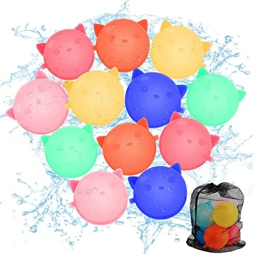 GENERIC 18 PCS Reusable Water Balloons Refillable Water Balloons For Kids Silicone WaterBallons Toys With Mesh Bag Quick Fill Summer Water Games Suitable For Outdoor 7 GENERIC 18 PCS Reusable Water Balloons Refillable Water Balloons For Kids Silicone WaterBallons Toys With Mesh Bag Quick Fill Summer Water Games Suitable For Outdoor - Image 5