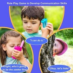 Rechargeable Walkie Talkies For Kids, 36 Hours Working Time, Outdoor Toys For Kids 6-12, Kids Two Way Radio With 3KM Long Distance, Kids Walkie Talkies, Outdoor Kids Game For Camping, Hiking -Folkmanis Toys Shop 51VFIClVZTL