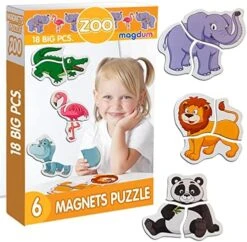 Magdum 25 Fridge Magnets For Toddlers - Transport Kids Magnets For Fridge - Toddler Magnets For Refrigerator - Magnetic Animals - Fridge Magnets For Kids - Animal Magnets - Toddler Fridge Magnets -Folkmanis Toys Shop 51VFgG9yDrL. AC 2