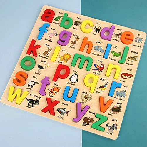 Toyvian Kids Educational Toys Wooden Alphabet Puzzle ABC Letters Sorting Board Blocks Matching Game Montessori Jigsaw Early Learning Educational Toy 4 Sets 6 Toyvian Kids Educational Toys Wooden Alphabet Puzzle ABC Letters Sorting Board Blocks Matching Game Montessori Jigsaw Early Learning Educational Toy 4 Sets - Image 4