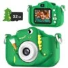 OUTUVAS Dinosaur Kids Camera For Boys, Kids Selfie Camera 3-12 Years Old Girls Christmas Birthday Gift For Boys, Dinosaur Little Boys Toys For 3 4 5 6 7 8 9 Years Old -Folkmanis Toys Shop 51VJGhbrdDL