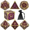 DND Dice Set D&D Metal MTG Trpg Dungeons And Dragons D20 Polyhedral Math Board Games Accessories Pathfinder Mechanical Dice Bag-Imitation Gold Purple 2 DND Dice Set D&D Metal MTG Trpg Dungeons And Dragons D20 Polyhedral Math Board Games Accessories Pathfinder Mechanical Dice Bag-Imitation Gold Purple -Folkmanis Toys Shop 51VTkFqsxtL