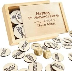 1DFAUL 5 Year Anniversary Wood Gift For Him Her, 5th Gifts Anniversary For Wife, Wooden Gifts For 5 Year Marriage Anniversary, Fifth Wedding Anniversary For Couple, Couples Ideas & Dice Box (5 Year) -Folkmanis Toys Shop 51Vn FyMmKL. AC