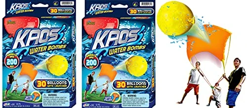 JA-RU KAOS Water Balloon Launcher Slingshot Toy (2 Launcher Set) W/ 30 Water Balloons & 1 Quick Fill Nozzle. Long Range Water Bombs Catapult For Kids & Adults. Summer Party Game & Activities. 181-2s 3 JA-RU KAOS Water Balloon Launcher Slingshot Toy (2 Launcher Set) W/ 30 Water Balloons & 1 Quick Fill Nozzle. Long Range Water Bombs Catapult For Kids & Adults. Summer Party Game & Activities. 181-2s