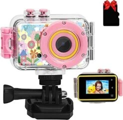 Underwater Kids Camera Toys For Kids 3-8 Boys Girls, Waterproof Kids Digital Camcorder Sports Video Camera, Toddler Kids Toys For 3 4 5 6 7 8 Year Old Birthday Gifts With 32GB SD Card(Blue) -Folkmanis Toys Shop 51VrlAn0dyL. AC