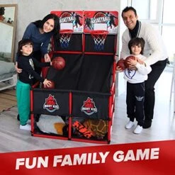 BESTKID BALL Kids Basketball Hoop Arcade Game - Indoor & Outdoor Double Shot System Kids Toy Include 4 Balls & Pump – 3 4 5 6 7 8 9 Years Old Boys, Girls, Children, Toddlers Fun Sports -Folkmanis Toys Shop 51WA4olgb2L