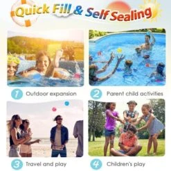 ZUPIIY Reusable Water Balloons, Summer Water Toys, Outdoor Toys, Pool Toys, Self-Sealing Water Bomb For Kids Adults, Silicone Water Ball Easy Quick Fill, Fun Splash Water Bomb Party Supplies(6 PCS) -Folkmanis Toys Shop 51WAVSGj0qL
