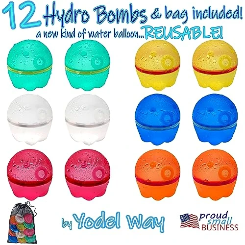YODEL WAY 12 Pack Octopus Magnetic Reusable Water Balloon Pool & Beach Fun For All Ages, Refillable, Quick Fill Design Perfect For Outdoor Games Or Sprinkler & Splash Pad Play, Pool Toys For Kids 3 YODEL WAY 12 Pack Octopus Magnetic Reusable Water Balloon Pool & Beach Fun For All Ages, Refillable, Quick Fill Design Perfect For Outdoor Games Or Sprinkler & Splash Pad Play, Pool Toys For Kids