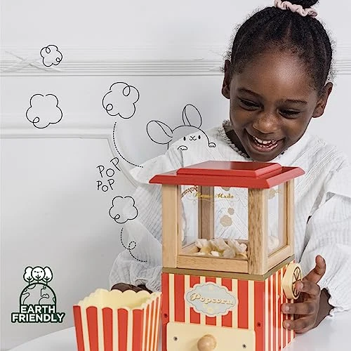 Le Toy Van - Wooden Honeybake Retro Popcorn Machine | Cinema, Kitchen Or Movies Pretend Play | Movie Night Role Kids Play Toy 7 Le Toy Van - Wooden Honeybake Retro Popcorn Machine | Cinema, Kitchen Or Movies Pretend Play | Movie Night Role Kids Play Toy - Image 5