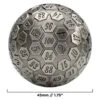 Wiz Dice - Orb Of Predestined Fate - 100 Sided Metal Dice For Tabletop RPG Adventure Games - D100 Polyhedral Dice, Suitable For Dungeons And Dragons And Dice Games Alike - 1.75" - Ancient Silver -Folkmanis Toys Shop 51WDifiObUL