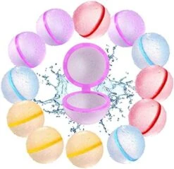 SOPPYCID 15pcs Water Balloons Quick Fill,Magnetic Water Balloons,Reusable Water Balloons Magnetic Self Sealing Happy Bombs,Age 3+ Toddler Pool Toys Beach Backyard Water Fight Games Summer Fun Toys -Folkmanis Toys Shop 51WFysZuLuL. AC