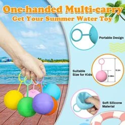 Water Balloons For Kids, Toffos Reusable Quick-fill Water Balls Outdoor Toys For Girls And Boys, Silicone Water Splash Bombs Balloons Toys For Yard/Pool Water Games Summer Fun Party 18 Pcs -Folkmanis Toys Shop 51WHMZjROWL