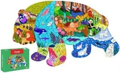 RELOVS Jigsaw Puzzles For Kids Ages 4-8, 8-10, Children Interesting Animal Shaped Puzzle Learning Educational Toys Gifts Games For Boys And Girls (Crocodile-154 Pieces) -Folkmanis Toys Shop 51WIeqdKH3L. AC