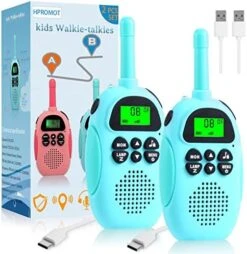 Walkie Talkies For Kids: 2 Pack Rechargeable Kids Walkie Talkies, Long Range 22 Channels 2 Way Radio Kids Toy Gift For 3-12 Year Old Boy Girl Toddlers 15 Walkie Talkies For Kids: 2 Pack Rechargeable Kids Walkie Talkies, Long Range 22 Channels 2 Way Radio Kids Toy Gift For 3-12 Year Old Boy Girl Toddlers -Folkmanis Toys Shop 51WOSO5AZhL. AC