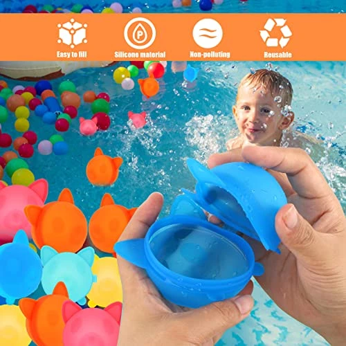12pcs Reusable Water Balloons, Dog Shape Silicone Water Splash Balls Refillable Water Bombs For Kids Adults Outdoor Water Fight Game Summer Pool Party Toy 4 12pcs Reusable Water Balloons, Dog Shape Silicone Water Splash Balls Refillable Water Bombs For Kids Adults Outdoor Water Fight Game Summer Pool Party Toy - Image 2