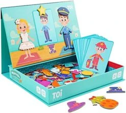 Toi Kids Magnet Toys Magnetic Jigsaw Puzzle Boxes For Kids Age 3-8 With Game Board, Preschool Tabletop Toy For Toddlers Promoting Hand-Eye Coordination, Dressing -Folkmanis Toys Shop 51Wbv0 mj6S. AC