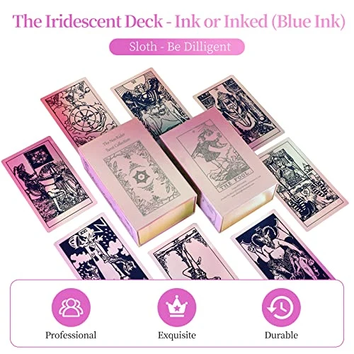 SOUL SPARKLE TAROT - Neo Rider Tarot Deck 7 Deadly Sins Collection, 78 Tarot Cards Deck With English Booklet, Rainbow Tarot Cards (The Iridescent Deck Inked (Blue Ink) 6 SOUL SPARKLE TAROT - Neo Rider Tarot Deck 7 Deadly Sins Collection, 78 Tarot Cards Deck With English Booklet, Rainbow Tarot Cards (The Iridescent Deck Inked (Blue Ink) - Image 4