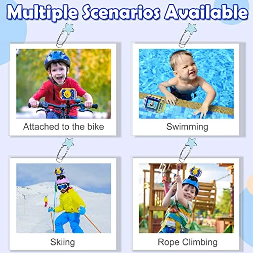 GKTZ Camera For Kids, 180 Rotatable Kids Action Waterproof Camera, 1080P HD Underwater Sport Outside Camera, Children Birthday Toys For 3-12 Years Old Girls Boys With SD Card 32GB 3 GKTZ Camera For Kids, 180 Rotatable Kids Action Waterproof Camera, 1080P HD Underwater Sport Outside Camera, Children Birthday Toys For 3-12 Years Old Girls Boys With SD Card 32GB
