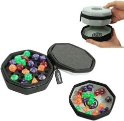GeekOn Protective Padded Dice Case & Integrated Felt Dice Tray For Board Games, Tabletop Games And RPGs - Holds & Protects Over 75 Dice! Perfect For Game Night! (Gray) -Folkmanis Toys Shop 51WmAS0JHL. AC
