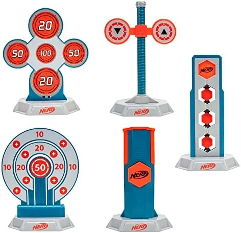 NERF Elite 5-in-1 Target Challenge - Five Unique Targets With Five Stackable Bases Plus Trophy Target Token 9 NERF Elite 5-in-1 Target Challenge - Five Unique Targets With Five Stackable Bases Plus Trophy Target Token - Image 7
