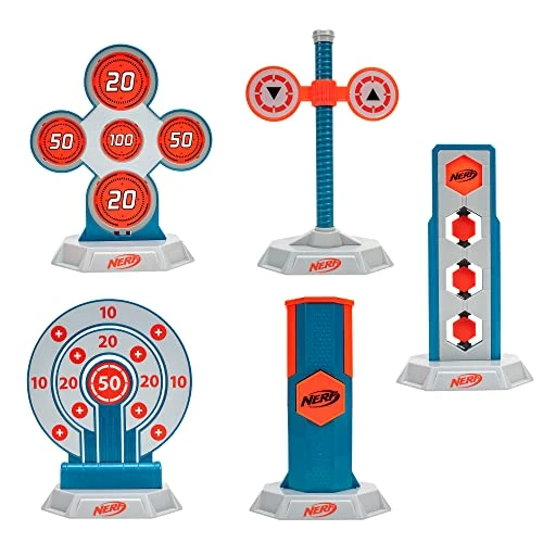 NERF Elite 5-in-1 Target Challenge - Five Unique Targets With Five Stackable Bases Plus Trophy Target Token 3 NERF Elite 5-in-1 Target Challenge - Five Unique Targets With Five Stackable Bases Plus Trophy Target Token