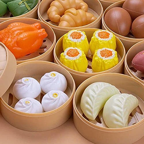 OADANNUo Play Food 88 PCS Dim Sum Play Food Toy For Kids Kitchen Toddler Imaginative Development Toys, Fun Educational Game Accessories Perfect Educational Toy For Toddlers Boys & Girls 5 OADANNUo Play Food 88 PCS Dim Sum Play Food Toy For Kids Kitchen Toddler Imaginative Development Toys, Fun Educational Game Accessories Perfect Educational Toy For Toddlers Boys & Girls - Image 3