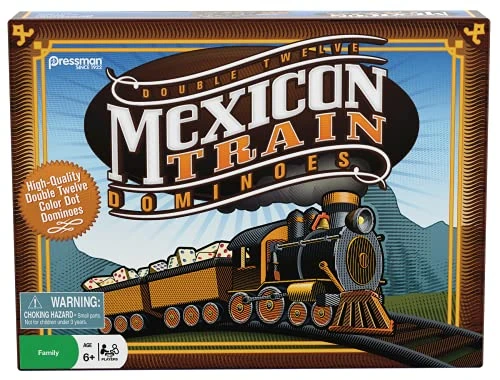 Mexican Train Dominoes - Beautiful Color Dot Double 12 Dominoes Set - Includes Train Markers And Hub By Pressman Multi Color, 5" 5 Mexican Train Dominoes - Beautiful Color Dot Double 12 Dominoes Set - Includes Train Markers And Hub By Pressman Multi Color, 5" - Image 3