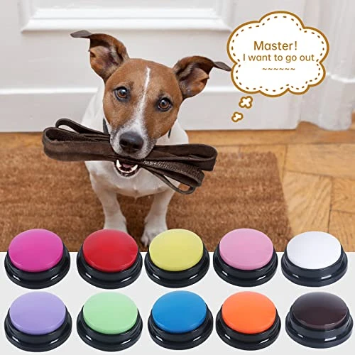 PELTEFLU Voice Recording Button, 30 Second Record Button For Dog Pet Interactivity, Gift For Friend, Family, 8 Color Have Coffee And White 6 PELTEFLU Voice Recording Button, 30 Second Record Button For Dog Pet Interactivity, Gift For Friend, Family, 8 Color Have Coffee And White - Image 4
