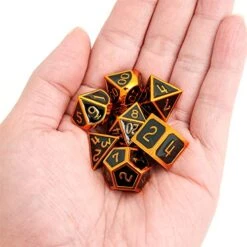 Metal Dice Set 7 D&D Dice Set Suitable For DND Dice Games Such As Dungeon And Dragon -Folkmanis Toys Shop 51WyJbsqgqL