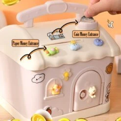 Cottage Piggy Bank With Key, Large House Money Coin Bank Box, ATM Gift To Saving Money (Pink) 14 Cottage Piggy Bank With Key, Large House Money Coin Bank Box, ATM Gift To Saving Money (Pink) -Folkmanis Toys Shop 51X8FBFvAnL