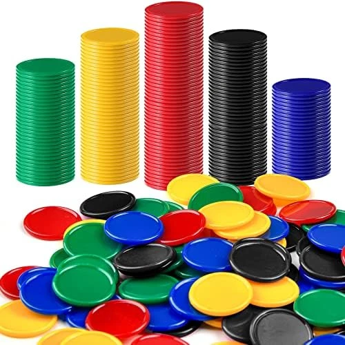 Coopay 500 Pieces Plastic Learning Counters Disks Bingo Chip 10 Colors Counting Discs Markers For Math Practice And Poker Chips Game Tokens Kids Reward, 1 Inch (10 Colors) 8 Coopay 500 Pieces Plastic Learning Counters Disks Bingo Chip 10 Colors Counting Discs Markers For Math Practice And Poker Chips Game Tokens Kids Reward, 1 Inch (10 Colors) - Image 6