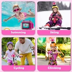 AILEHO Kids Camera For Kids Waterproof Underwater Camera For Kids Girls-1080P Kids Digital Action Camera-Kids Camcorder-Kids Selfie Video Camera Recorder-Girls Camera For Birthday Gift Present Toy -Folkmanis Toys Shop 51XEc4YNSyL