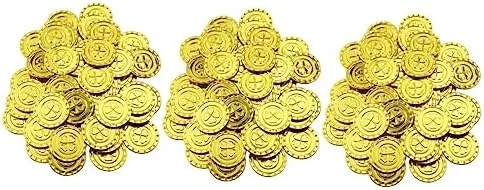 SAFIGLE 200 Pcs Coins For Kids Pirate Toys Plastic Coins Game Coins Gold Game Coins Plastic Lucky Coins Gold Coins For Kids Plastic Gold Coins Kids Gold Coins Game Currency Yingshi Golden 7 SAFIGLE 200 Pcs Coins For Kids Pirate Toys Plastic Coins Game Coins Gold Game Coins Plastic Lucky Coins Gold Coins For Kids Plastic Gold Coins Kids Gold Coins Game Currency Yingshi Golden - Image 5