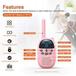 GOCOM Walkie Talkies For Kids, Kids Toys Handheld Child Gift Walky Talky, Two-Way Radio Boys & Girls Toys Age 3-12, For Indoor Outdoor Hiking Adventure Games 17 GOCOM Walkie Talkies For Kids, Kids Toys Handheld Child Gift Walky Talky, Two-Way Radio Boys & Girls Toys Age 3-12, For Indoor Outdoor Hiking Adventure Games -Folkmanis Toys Shop 51XLOwccaqL