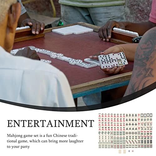 INOOMP Mahjong Sets Travel Mini Mahjong Set Traditional Chinese Version Game Portable Acrylic Material -Jong Tile Set With Carrying Case For Travel Friend Family Leisure Time Mini Toys 4 INOOMP Mahjong Sets Travel Mini Mahjong Set Traditional Chinese Version Game Portable Acrylic Material -Jong Tile Set With Carrying Case For Travel Friend Family Leisure Time Mini Toys - Image 2