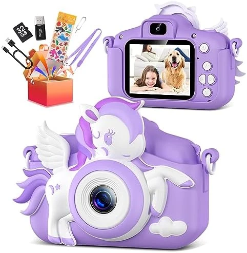 GREENKINDER Kids Camera, Toddler Digital Camera For Ages 3-12 Girls Boys Childrens, Christmas Birthday Gifts, Selfie 1080P HD Video Camera For 3 4 5 6 7 8 9 Years Old Little Girls Boys Toys Purple 12 GREENKINDER Kids Camera, Toddler Digital Camera For Ages 3-12 Girls Boys Childrens, Christmas Birthday Gifts, Selfie 1080P HD Video Camera For 3 4 5 6 7 8 9 Years Old Little Girls Boys Toys Purple - Image 10