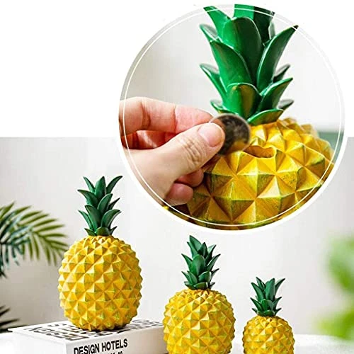 Piggy Bank Children's Toy Money Box Pineapple Shape Resin Piggy Bank Home Decoration Coin Money Box Creative Coin Bank Wine Cabinet Decoration Piggy Banks Furniture Games (Color : Blue, Size : 9.84* 4 Piggy Bank Children's Toy Money Box Pineapple Shape Resin Piggy Bank Home Decoration Coin Money Box Creative Coin Bank Wine Cabinet Decoration Piggy Banks Furniture Games (Color : Blue, Size : 9.84* - Image 2