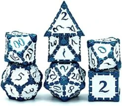 Cusdie Metal Dice Set, 7 Pcs DND Metal Dice, Pinwheel Design Polyhedral Dice Set, For Role Playing Game D&D Dice MTG Pathfinder(Silver Golden) 29 Cusdie Metal Dice Set, 7 Pcs DND Metal Dice, Pinwheel Design Polyhedral Dice Set, For Role Playing Game D&D Dice MTG Pathfinder(Silver Golden) -Folkmanis Toys Shop 51XZmBSVWbS. AC