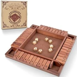 Shut The Box Game Wooden 4 Player, Classic Board Game For Kids & Adults, Educational Math Learning Toy, Table Dice Game For The Party Family Or Bar - 12 Inch With 8 Dice 17 Shut The Box Game Wooden 4 Player, Classic Board Game For Kids & Adults, Educational Math Learning Toy, Table Dice Game For The Party Family Or Bar - 12 Inch With 8 Dice -Folkmanis Toys Shop 51Xa18vKr5L. AC