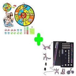 Fidget Pen-Magnetic Pen-Fidget Toys For Boys Girls Age 8-12-Gifts For Teenage Girls Boys Dart Board For Kids - 29" Double-Sided Velcro Dart Board, Board Games With Sticky Balls And Darts