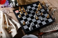 Magnetic Travel Chess Set With Folding Chess Board Educational Toys (25cm=10“, Gold & Silver) 11 Magnetic Travel Chess Set With Folding Chess Board Educational Toys (25cm=10“, Gold & Silver) -Folkmanis Toys Shop 51XkcVZHi9L