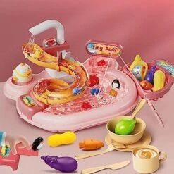 Play Sink With Running Water, 3in1 Toddler Water Toys Play Kitchen With Fishing Toys/Track/Fake Food/Tableware For Toddlers 1-3 Kitchen Toy Sink Toy Accessories-Blue 15 Play Sink With Running Water, 3in1 Toddler Water Toys Play Kitchen With Fishing Toys/Track/Fake Food/Tableware For Toddlers 1-3 Kitchen Toy Sink Toy Accessories-Blue -Folkmanis Toys Shop 51XkeHnW nL. AC