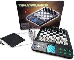ICore Electronic Chess Set - Enhance Brain Power 30 Skill Levels &100 Preset Exercises - 14 Challenging Brain Games, Talking Chess Tutor, 1 Or 2 Player Coach Mode - Perfect For Kids And Family Fun 19 ICore Electronic Chess Set - Enhance Brain Power 30 Skill Levels &100 Preset Exercises - 14 Challenging Brain Games, Talking Chess Tutor, 1 Or 2 Player Coach Mode - Perfect For Kids And Family Fun -Folkmanis Toys Shop 51Xl8ALR5rL. AC