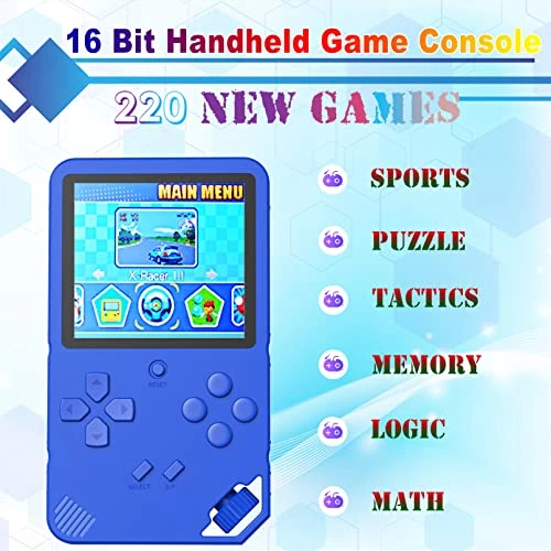 Great Boy Handheld Game Console For Kids Preloaded 220 Classic Retro 16 Bit Games With 3.0'' Color Display Rechargeable Arcade Gaming Player 4 Great Boy Handheld Game Console For Kids Preloaded 220 Classic Retro 16 Bit Games With 3.0'' Color Display Rechargeable Arcade Gaming Player - Image 2