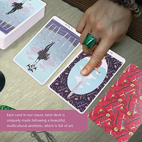 Yadoo Classic Tarot Cards Deck, 78 Pieces True Heart Intuitive Tarot, Self Development Tarot Cards Deck Mysterious Secret Tarot Cards Fortune Telling Game For All Skill Levels, Default 5 Yadoo Classic Tarot Cards Deck, 78 Pieces True Heart Intuitive Tarot, Self Development Tarot Cards Deck Mysterious Secret Tarot Cards Fortune Telling Game For All Skill Levels, Default - Image 3